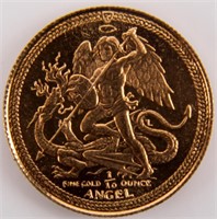 Coin 1985 Isle of Man 1/10th Gold Angel