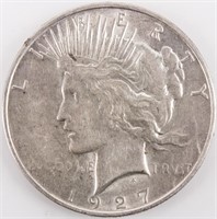 Coin 1927-D Peace Silver Dollar Choice AU
