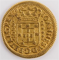 Coin 1711 Portugal 1000 Reis Gold Coin Rare!