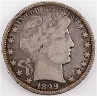 Coin 1899 Barber Half Dollar in Fine  Nice Details