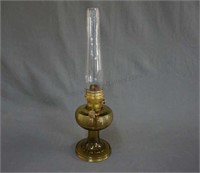 Vintage Aladdin Amber Glass Beehive Oil Lamp