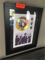 Rolling Stones Signed Record & Pick Display
