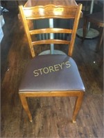 Brown Cushioned Ladder Back Dining Chair