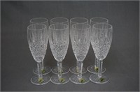 Waterford Ballybay Crystal Champagne Flute Set x 8