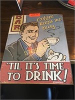 Time to Drink Tin Sign - 13 x 16
