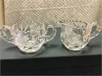 American Cut Glass Cream & Sugar