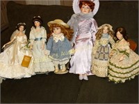 6 Porcelain dolls
