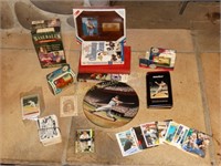 Assorted Baseball cards, baseball books, VHS