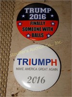 2 Trump 2016 political pins