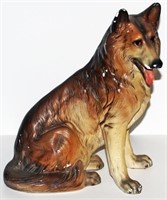 Vintage Chalkware German Shepherd