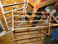 Wooden clothes drying rack