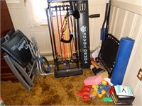 Pilates machine and weights