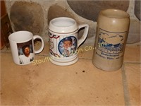 3 mugs, two are Mickey Mantle.