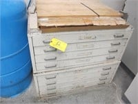(2) 5-Drawer Flat File Cabinets