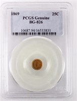 Coin 1869 California Gold PCGS Gen. Rare