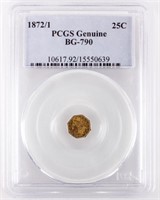 Coin 1872 /1  California Gold PCGS Gen. Rare