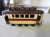 Cast Iron Trolley Car, 8"L