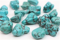 *17) Natural Turquoise Nugget Beads
