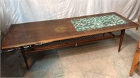 Mid-Century Coffee Table With Mosaic Tile P1A