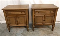 2 White Fine Furniture Matching Nightstands P10A