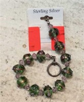 Sterling Silver Beaded Bracelet JC