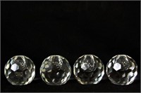 4 Heavy Crystal Candle Holders