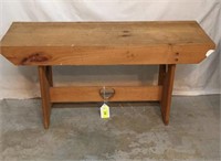 Country Heart Wooden Bench T10B