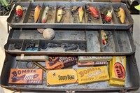 Old Tackle Box Full Fishing Plugs