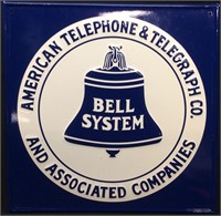 AMERICAN TEL & TEL CO BELL SYSTEM METAL SIGN