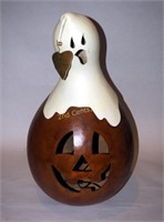 24" Light Up Pumpkin Ghost Gourd Decoration