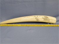 Approx. 24" fossilized walrus tusk, scrimmed with