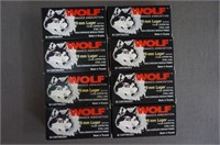 8 50 Round Boxes Wolf 9mm Performance Ammunition