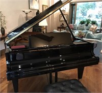 BLACK LACQUERED BOSENDORFER CONCERT GRAND PIANO