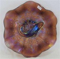 M'burg Trout & Fly ruffled bowl - lavender