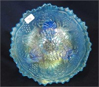 Lotus & Grape ftd round 7" bowl - celeste blue