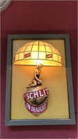 Schlitz on draft advertisement lights