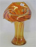 Curled Rib 7 1/2" JIP vase - marigold