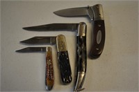 4 Vintage Collectible Pocket Knives