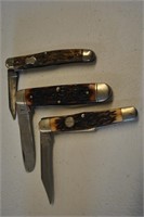 3 Vintage Collectible Pocket Knives