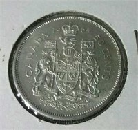 1964 Canada silver half dollar