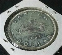 1963 Canada silver dollar