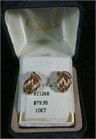 10k Gold Charm Earrings - Estate Jewellery