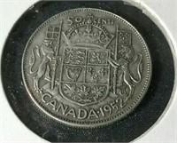 1952 Canada silver half dollar