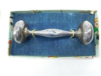 Rattle - Sterling Silver vintage rattle in box