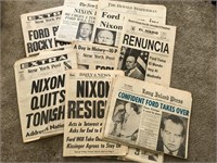 President Nixon Vintage Newspapers