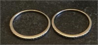 Pair of 14k white gold bands w/ Diamonds
