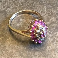 Ruby and Diamond 14k gold ring