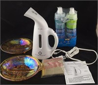 Clothes Steamer, Brita Bottles and Carnival Glass