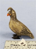 3.5" Ivory bird by Peter Mayac             (k 58)