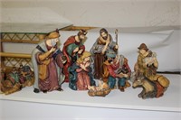 Vintage Ceramic Complete Nativity Set